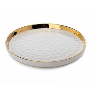 Okrągła taca dekoracyjna lija white 26cm