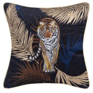 Welurowa poduszka tiger 45x45 cm