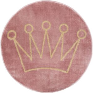 Okrągły dywan dla dzieci crown 80 cm