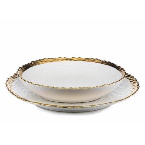 Komplet 8 talerzy kati white gold małe