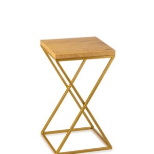 Kwietnik stojący złoty 40 cm loft metal