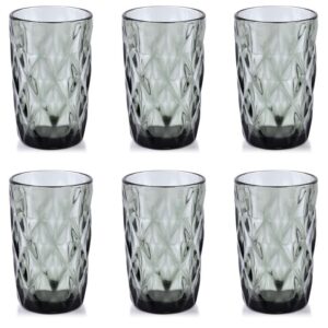 Komplet 6 szarych szklanek 300ml