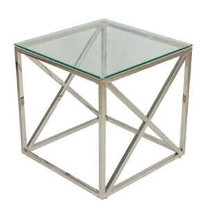 Stolik kawowy nelja silver 55 cm