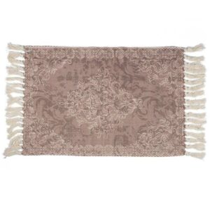 Dywan z chwostami boho ciemny róż 90 cm