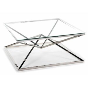 Stolik kawowy diamanto silver 100 cm