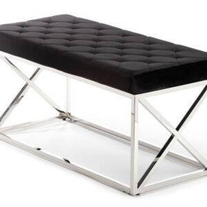 Pikowane siedzisko nelja silver black