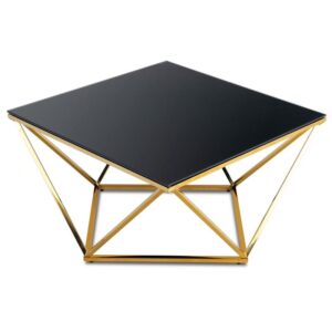 Stolik kawowy diamanta gold black