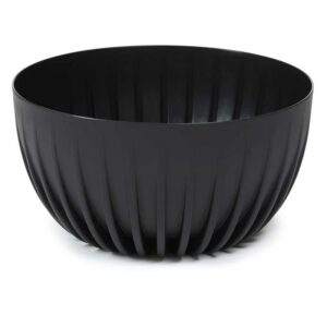 Donica stripped eco recykling czarna 30xh16 cm
