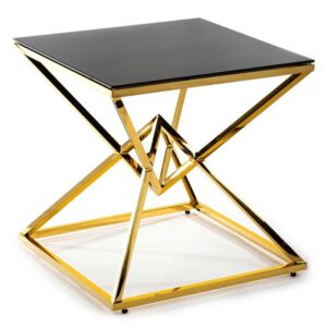 Stolik kawowy diamanto gold black 60 cm