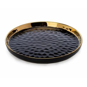 Okrągła taca dekoracyjna lija black 26cm