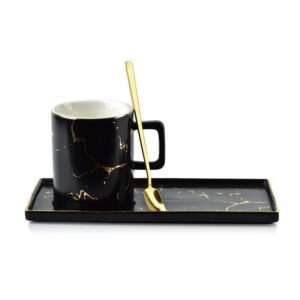 Kubek ze spodkiem odette black 270 ml