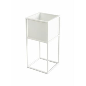 Nowoczesny kwietnik stojak biały 50 cm