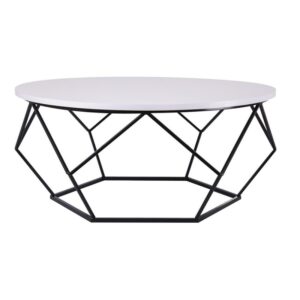 Stolik kawowy diamond 90 cm czarno biały