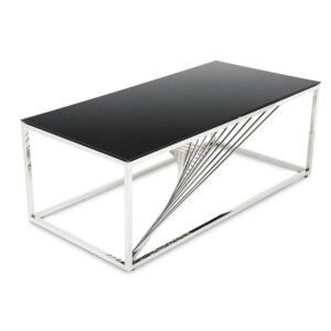 Stolik kawowy laine silver black 120 cm