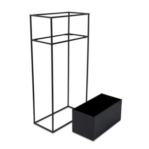 Kwietnik stojący skrzynia czarny 90 cm