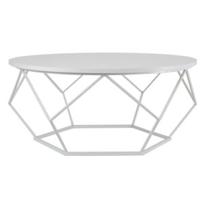 Stolik kawowy diamond 90 cm biały