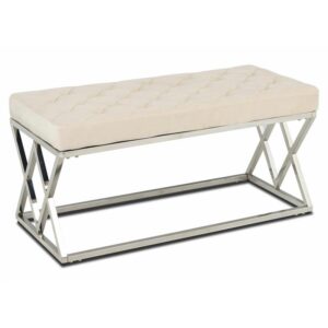 Pikowane siedzisko timantti silver white