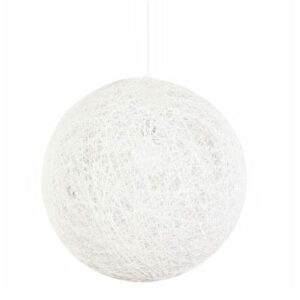 Lampa wisząca LUNA 110 biała - sznurek konopny