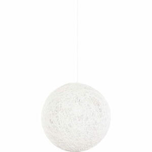 Lampa wisząca LUNA 40 biała - sznurek konopny