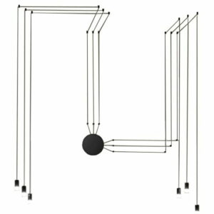 Lampa ścienna FLUSSO WALL 6 czarna