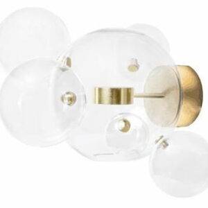 Kinkiet CAPRI WALL 6 złoty - 60 LED, aluminium, szkło