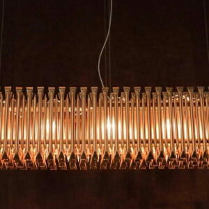 Lampa wisząca GALLIANO LONG ciemne złoto - aluminium, stal węglowa