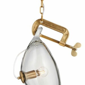 Lampa wisząca VICE mosiądz - metal, szkło