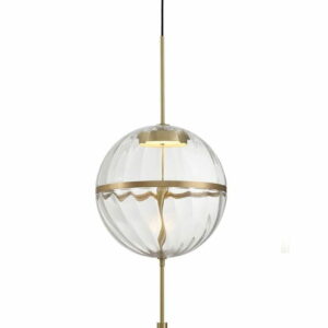 Lampa wisząca CHAPLIN 300 mosiądz - LED, szkło