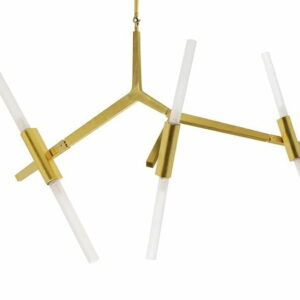 Lampa wisząca CANDELABR 6 złota - aluminium, szkło