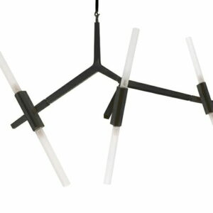 Lampa wisząca CANDELABR 6 czarna - aluminium, szkło