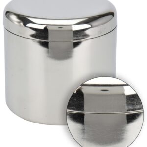 Puszka metalowa srebrna 15 cm
