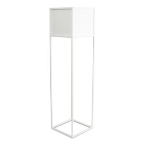 Nowoczesny kwietnik stojak biały 90 cm