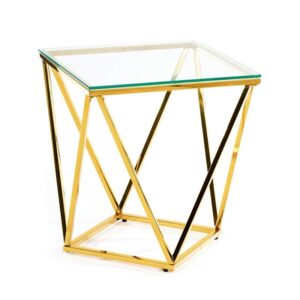 Stolik kawowy diamanta gold 50 cm