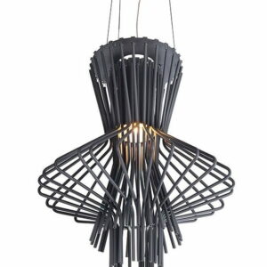 Lampa wisząca STRAW szara - stal węglowa