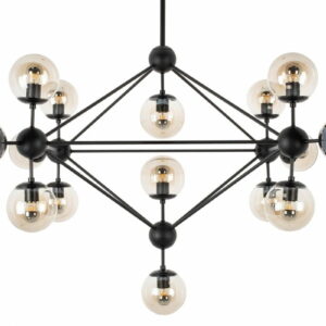 MOOSEE lampa wisząca ASTRIFERO 15 czarna / bursztynowa