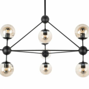 MOOSEE lampa wisząca ASTRIFERO 10 czarna / bursztynowa