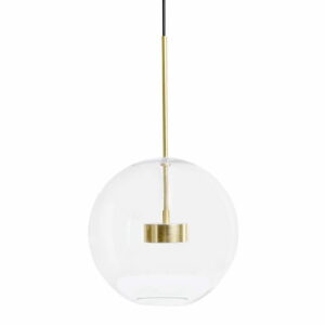 Lampa wisząca CAPRI złota - 60 LED, aluminium, szkło