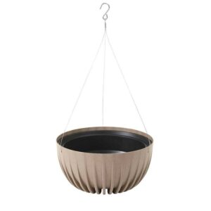 Donica stripped eco coffee latte wisząca 24xh14 cm