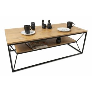 Stolik kawowy z półką 120x60cm basicloft