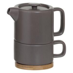 Dzbanek z filiżanką natural taupe 400 ml