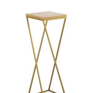 Kwietnik stojący złoty loft 70 cm metal