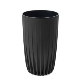 Donica stripped wysoka eco recykling czarna 25xh42 cm