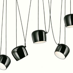 Lampa wisząca EYE 5 czarna - LED, aluminium