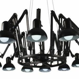 Lampa wisząca RAGNO 16 czarna - aluminium