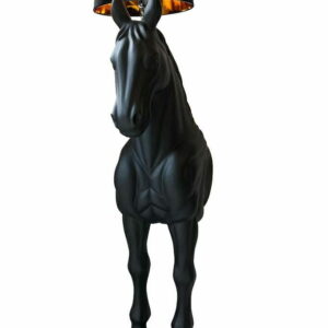 Lampa podłogowa KOŃ HORSE STAND M czarna - włókno szklane
