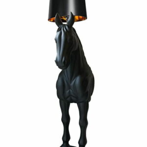 Lampa podłogowa KOŃ HORSE STAND S czarna - włókno szklane
