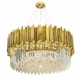 Lampa wisząca IMPERIAL GOLD 80 - stal, kryształ