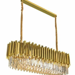 Lampa wisząca IMPERIAL LONG GOLD 90 - stal, kryształ