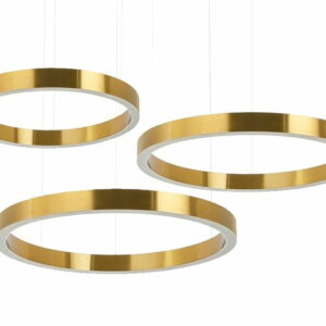 Lampa wisząca RING 40 + 60 + 60 złota na jednej podsufitce