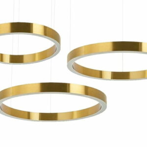 Lampa wisząca RING 60 + 80 + 80 złota na jednej podsufitce